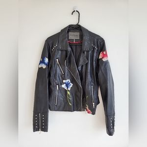 Ci - Sono Embroidery Leather Jacket - Junior XL